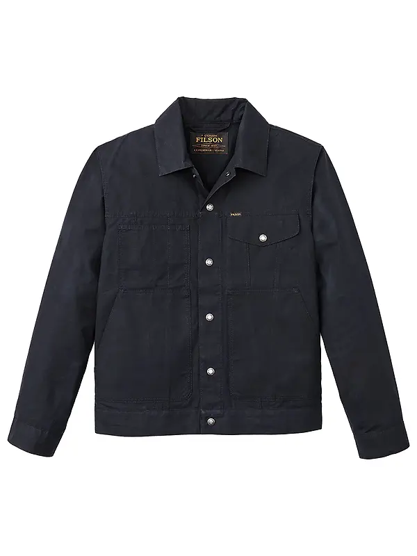 Filson Men's Dry Wax Short Cruiser Jacket - Navy Image 1