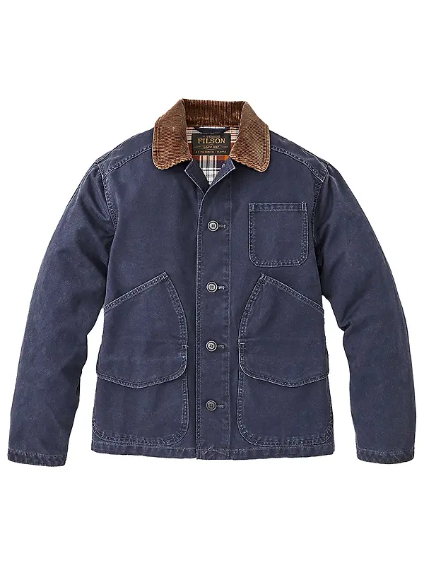 Filson Men's Canvas Outfitter Jacket - Blue Mussel Image 1