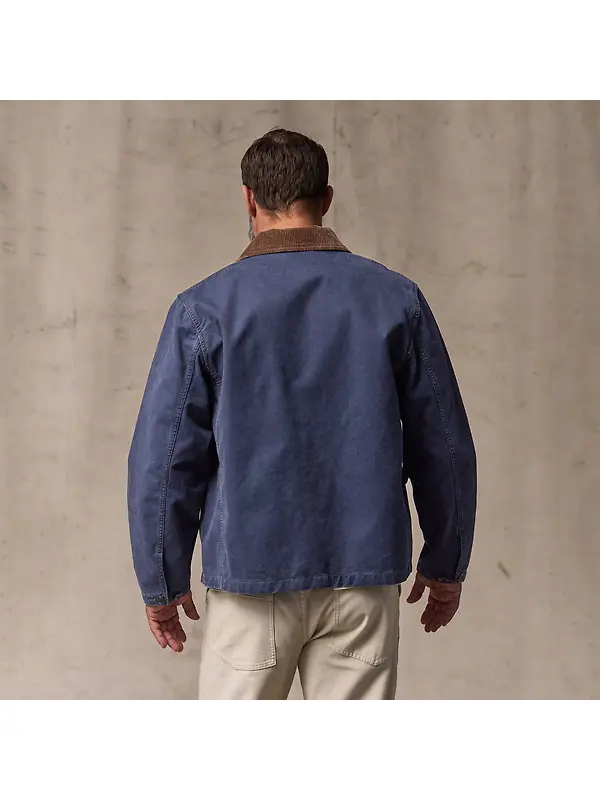Filson Men's Canvas Outfitter Jacket - Blue Mussel Image 5