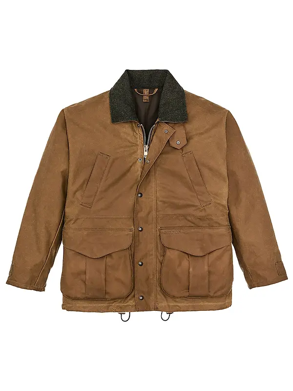 Filson Men's Lined Tin Cloth Field Jacket - Dark Tan Image 1