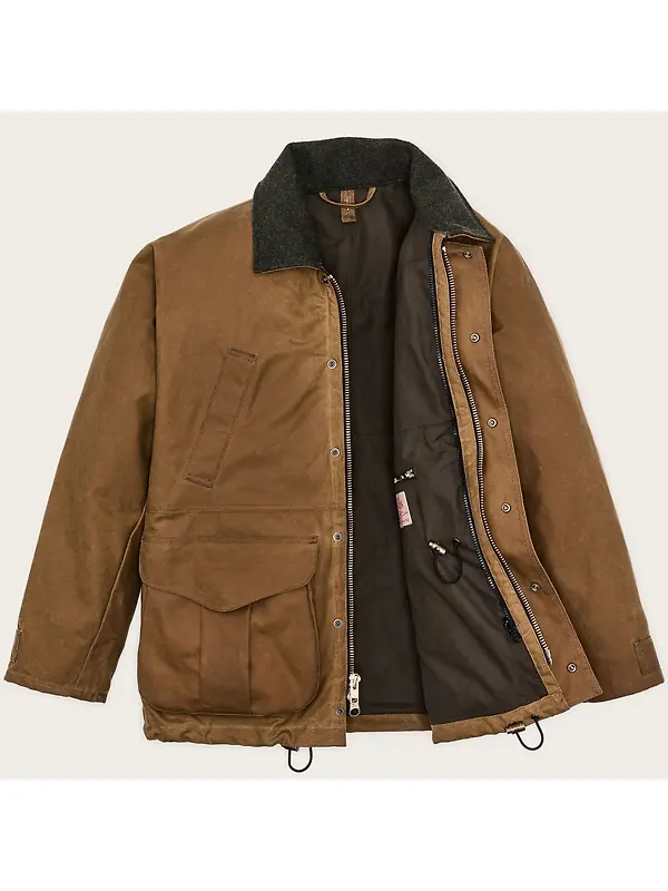 Filson Men's Lined Tin Cloth Field Jacket - Dark Tan Image 7