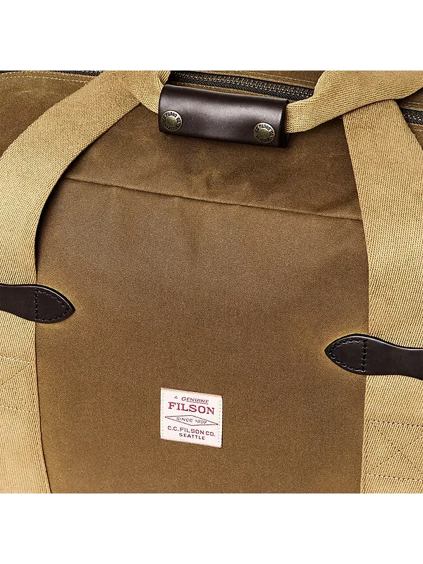 Filson Tin Cloth Medium Duffle Bag - Dark Tan Image 6