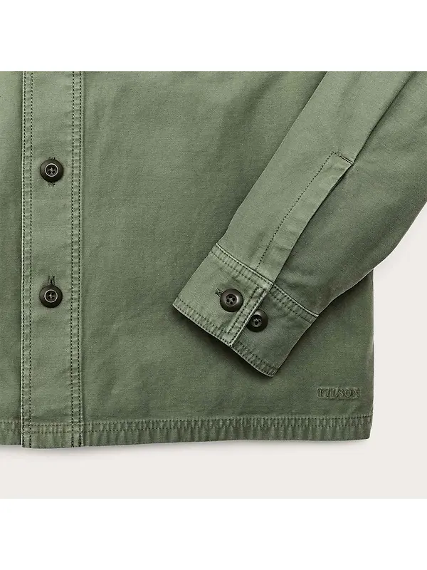Filson Men's Cotton Field Jac-Shirt - Washed Fatigue Green Image 8