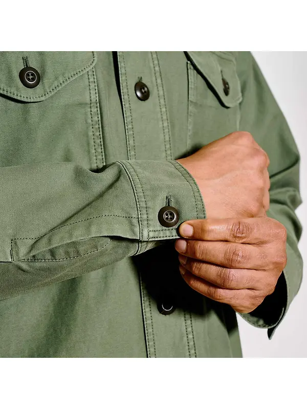 Filson Men's Cotton Field Jac-Shirt - Washed Fatigue Green Image 5