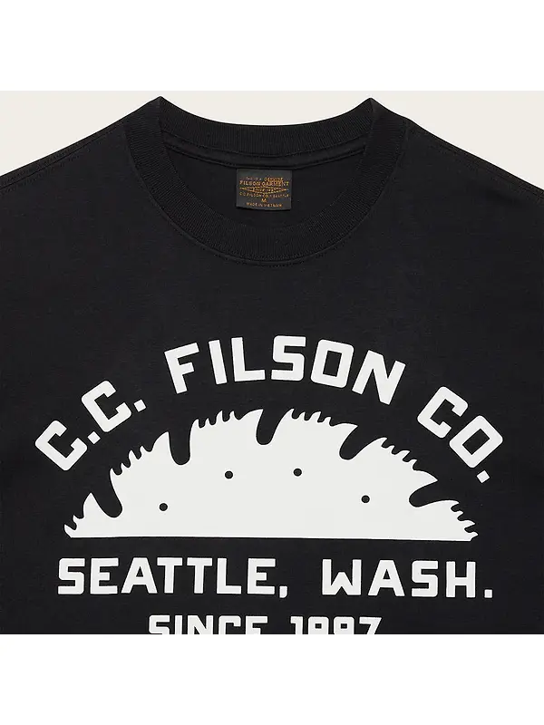 Filson Men's Seattle Graphic T-Shirt - Black Image 3