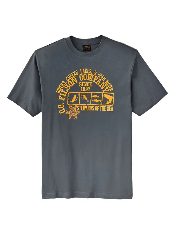 Filson Men's Frontier Graphic T-Shirt - Storm Blue/Steward Image 1