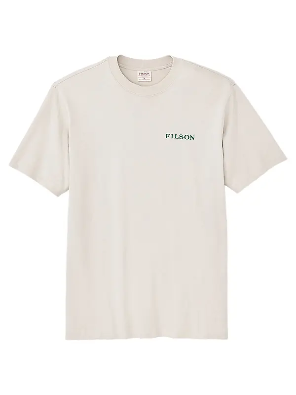 Filson Men's Frontier Logo T-Shirt - Cliff Gray/Scenic Mark Image 1