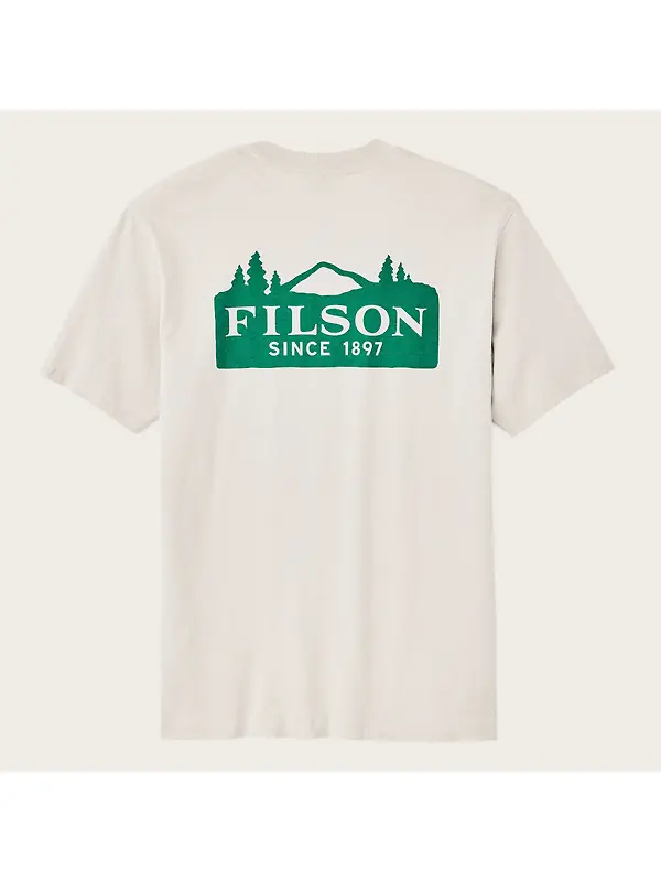 Filson Men's Frontier Logo T-Shirt - Cliff Gray/Scenic Mark Image 2