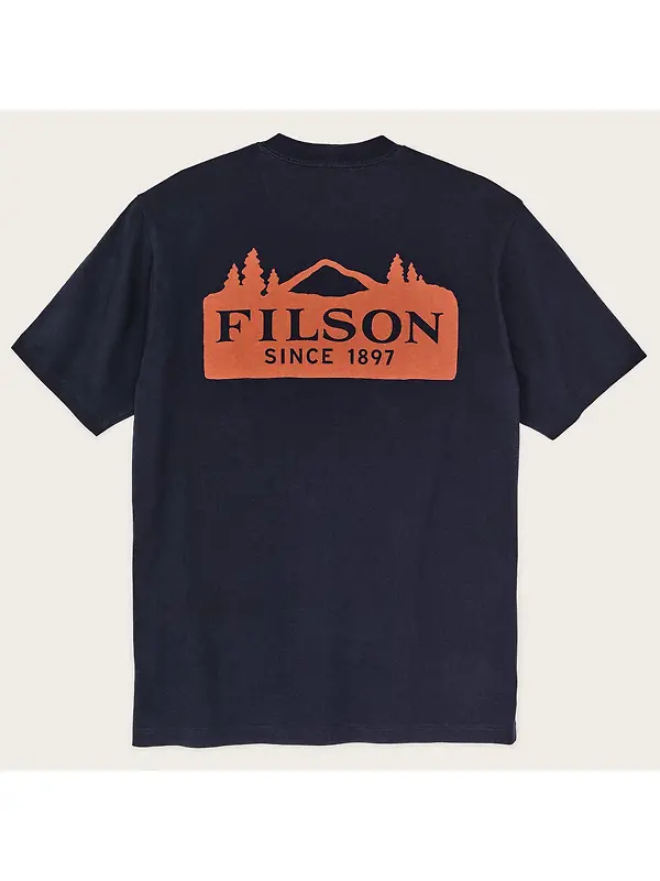 Filson Men's Frontier Logo T-Shirt - Night Sky/Scenic Mark Image 3