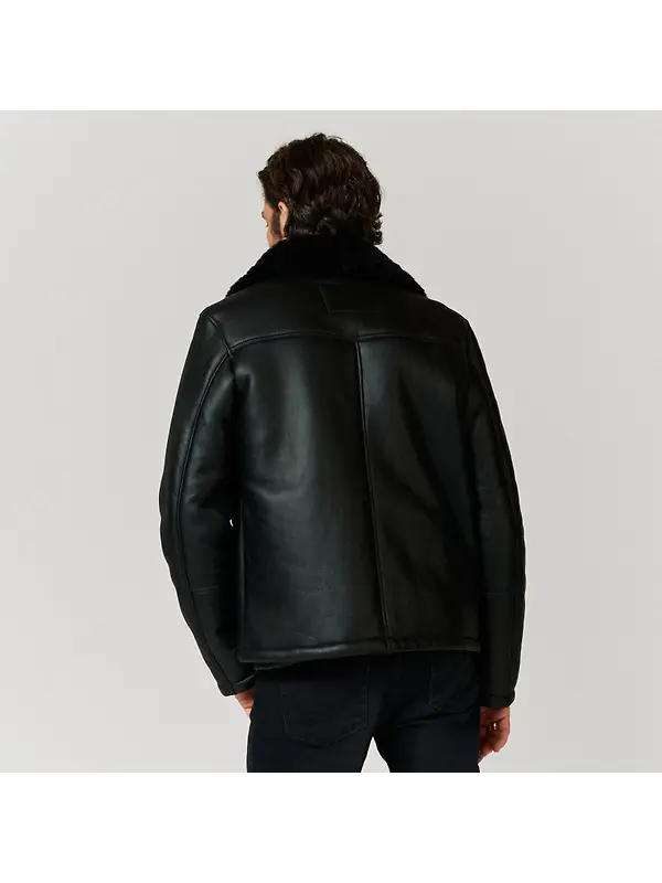 Oliver Sweeney Men's Follakilla Double Faced Shearling Jacket - Black Image 6