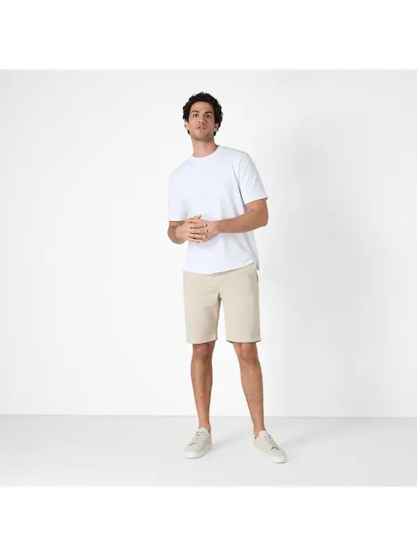 Oliver Sweeney Men's Frades Italian Cotton Shorts - Stone Image 7