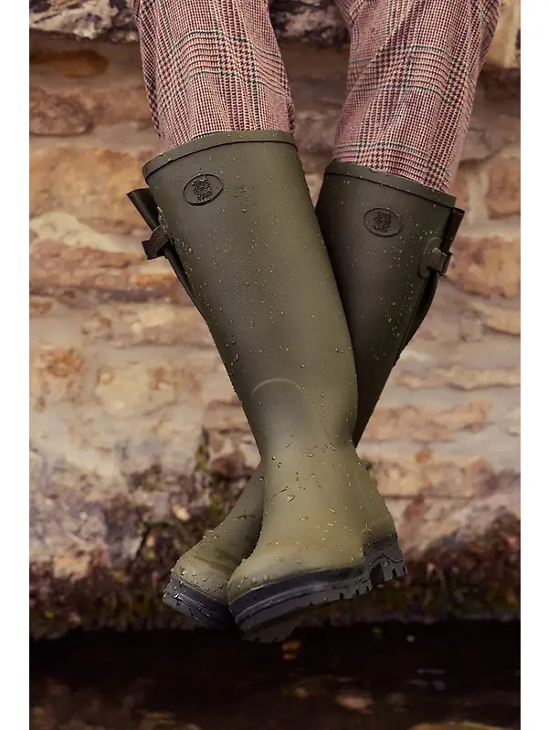 Holland Cooper Men's Farnley Wellingtons - Hunter Green Image 2