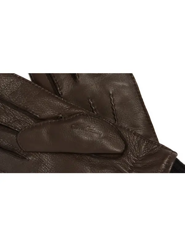 Oliver Sweeney Men's Faversham Deer Leather Gloves - Dark Brown Image 3