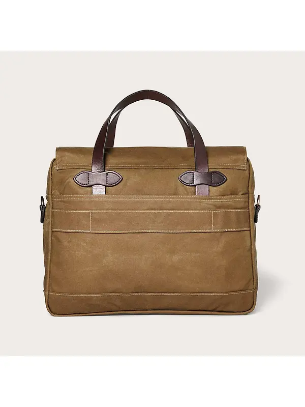 Filson 24 Hour Tin Cloth Briefcase - Dark Tan Image 2