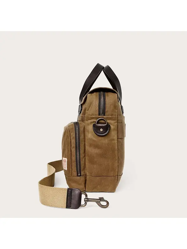 Filson 24 Hour Tin Cloth Briefcase - Dark Tan Image 3