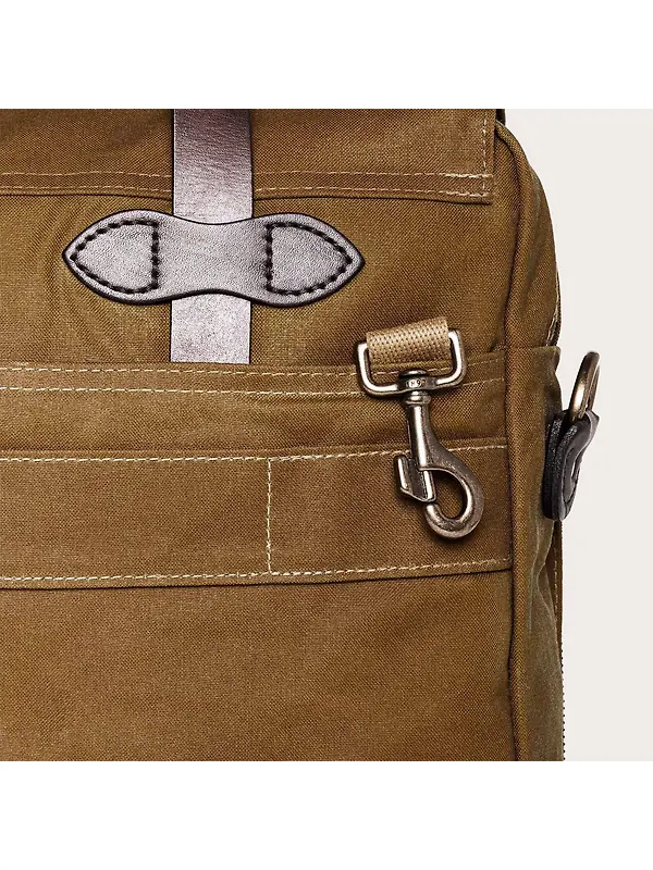 Filson 24 Hour Tin Cloth Briefcase - Dark Tan Image 7