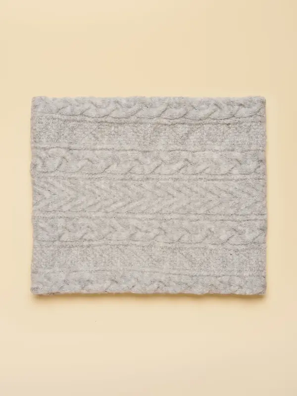 Joules Women's Cable Cosy Lined Snood - Grey Image 2