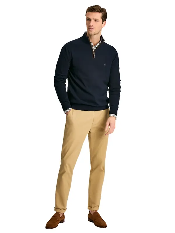 Joules Men's Hillside Quarter Zip Knit Jumper - Navy Image 6