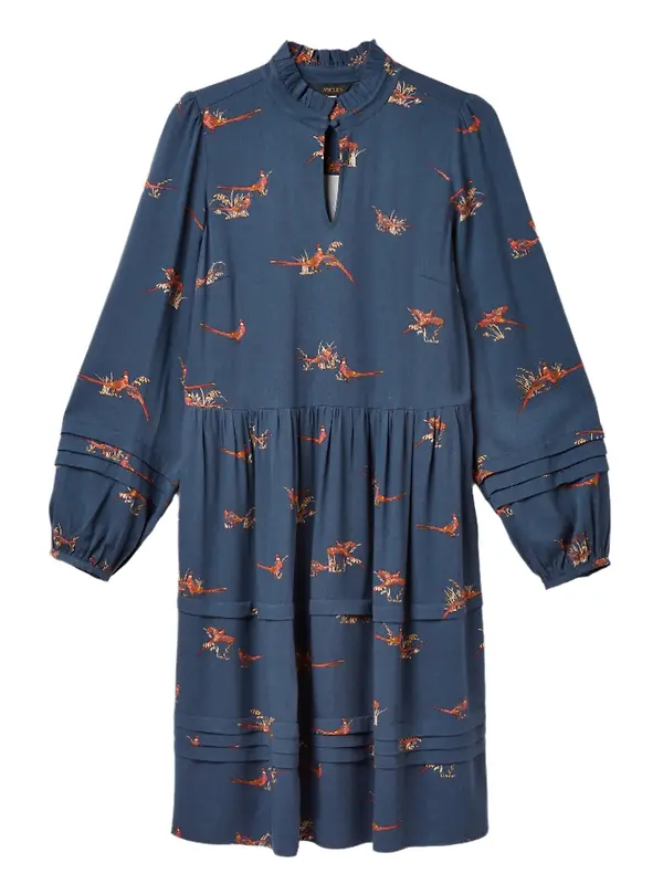 joules blue dress Joules blue velvet long sleeve dress with gold stars. Elastic waist, t   Cloud & Bunny