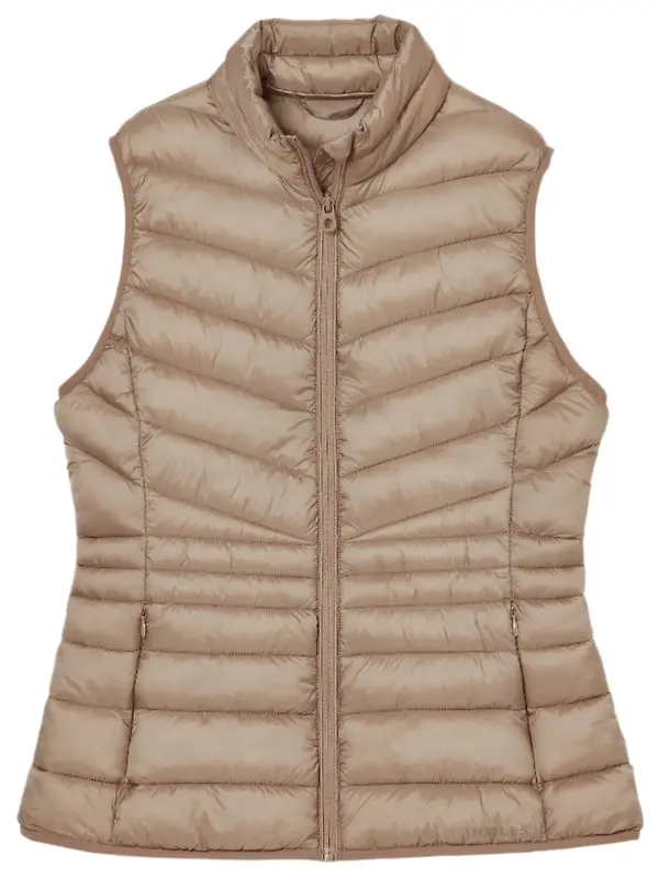 Product image of Joules Women's Kenley Showerproof Padded Gilet - Pearl