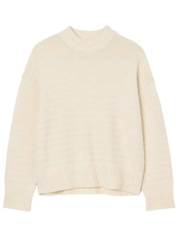 Joules Women's Bernie Crew Neck Textured Jumper - Cream Image 1