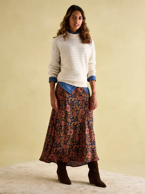 Joules Women's Bernie Crew Neck Textured Jumper - Cream Image 5