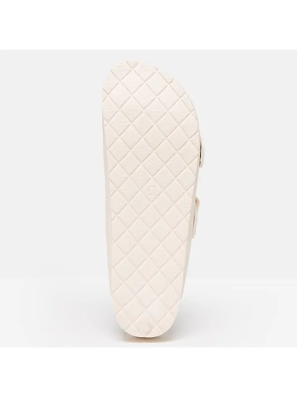 Joules Women's Sunseeker Rubber Sliders - White Image 5