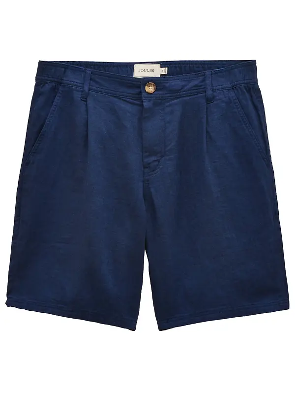 Joules Men's Linen Blend Shorts - Dark Blue Image 1