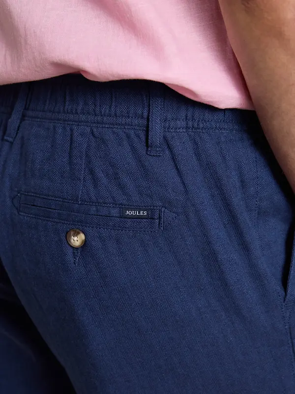 Joules Men's Linen Blend Shorts - Dark Blue Image 7
