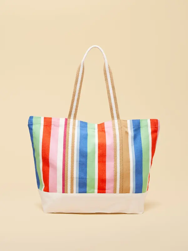Joules Women's Promenade Canvas Tote Bag - Multi Stripe Image 6