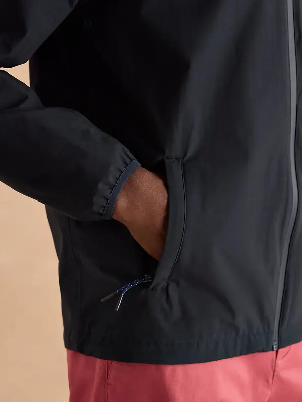 Joules Men's Ayston Lightweight Waterproof Coat - Navy Blue Image 8