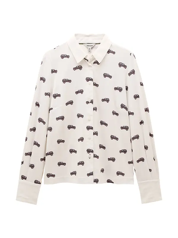 Joules Women's Eleanor Tomlinson Jersey Shirt - Cream 4X4 Image 1