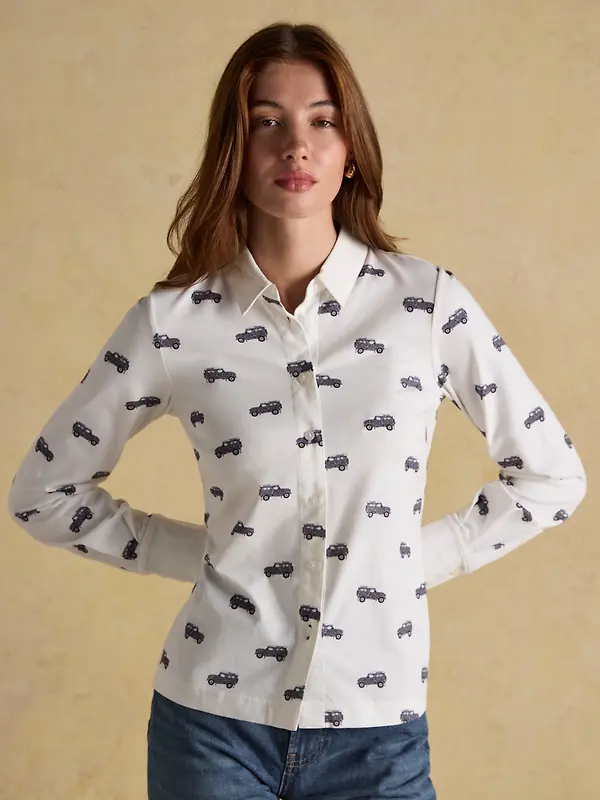 Joules Women's Eleanor Tomlinson Jersey Shirt - Cream 4X4 Image 2