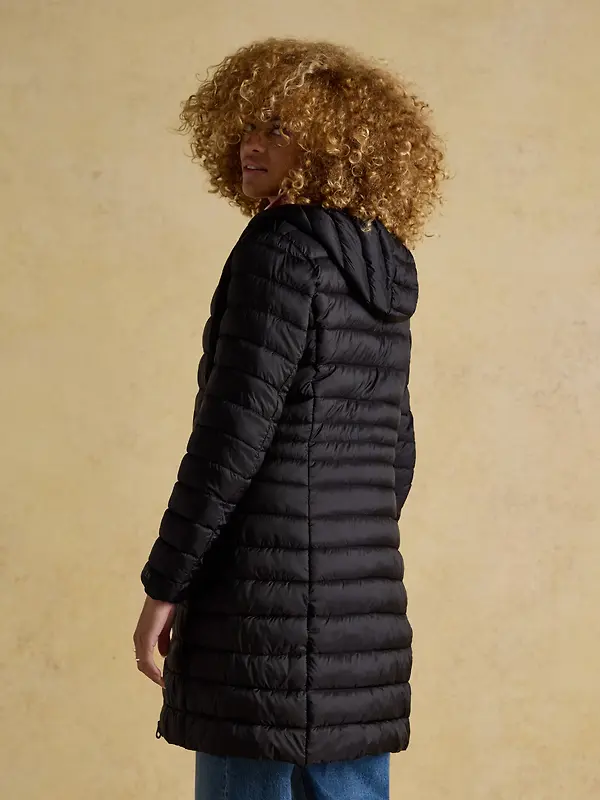 Joules Women's Kenley Long Showerproof Padded Coat - Black Image 3