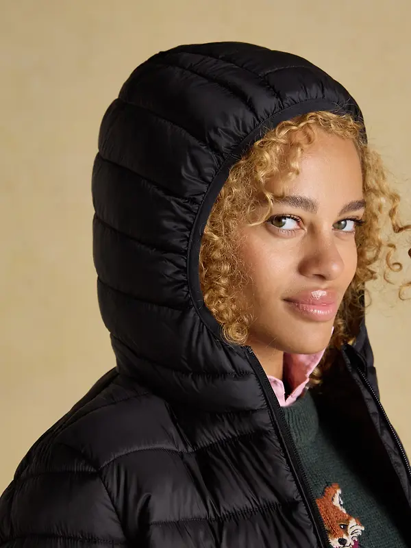 Joules Women's Kenley Long Showerproof Padded Coat - Black Image 6