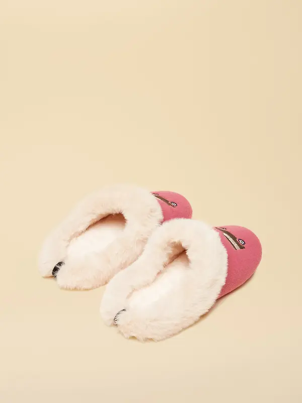 Joules Women's Slippet Luxe Embroidered Slippers - Pink/Cream 4x4 Image 2