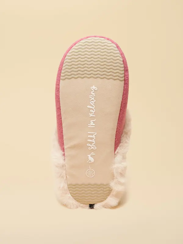 Joules Women's Slippet Luxe Embroidered Slippers - Pink/Cream 4x4 Image 6