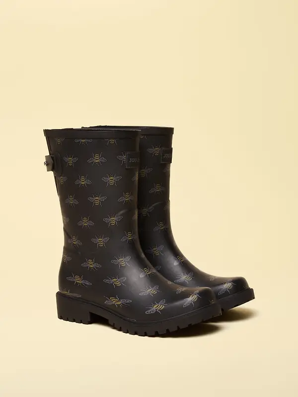 Joules Women's Wistow Adjustable Wellies - Black Bee Image 2