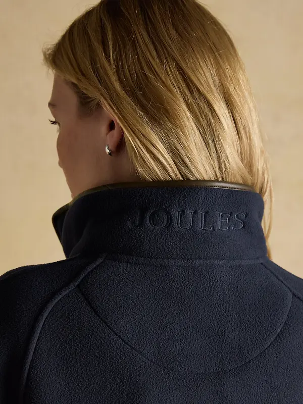 Joules Women's Heritage Fleece Longline Cape - Navy Image 9