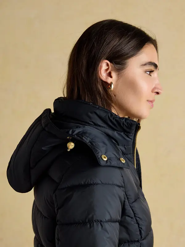 Joules Women's Hadlow Short Showerproof Padded Coat - Navy Image 5