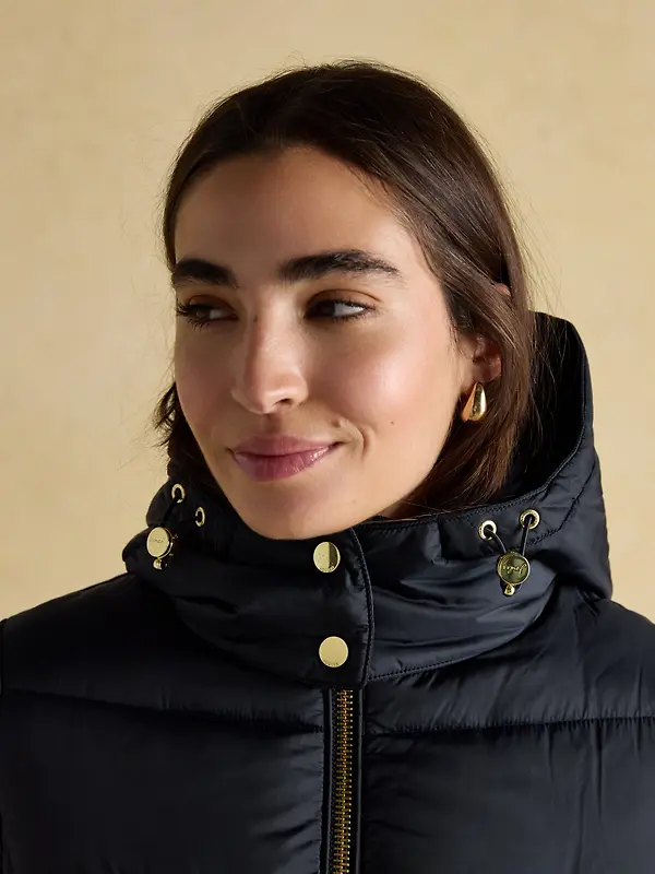 Joules Women's Hadlow Short Showerproof Padded Coat - Navy Image 10