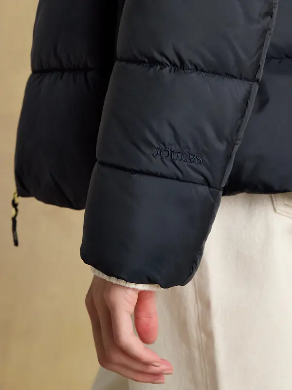 Joules Women's Hadlow Short Showerproof Padded Coat - Navy Image 11