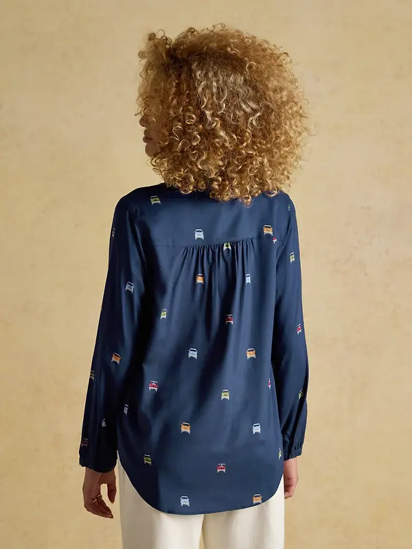 Joules Women's Elvina 4x4 Print Shirt - Navy Image 3