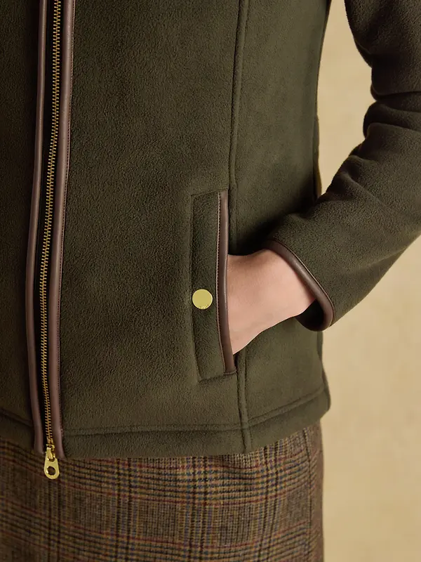 Joules Women's Heritage Full Zip Fleece - Green Image 8