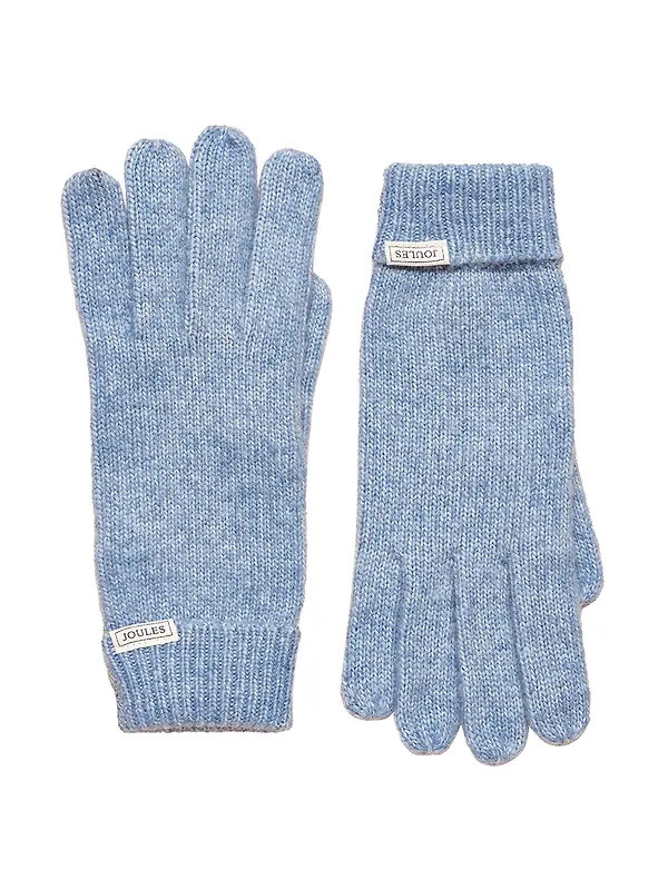 Joules Women's Rosa Knitted Gloves - Blue Image 1