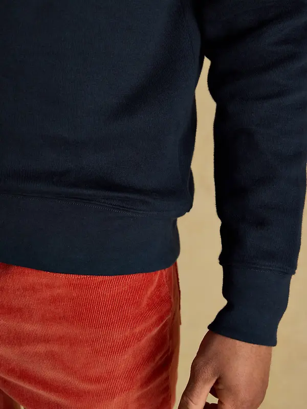 Joules Men's Alistair French Ribbed Knit Quarter Zip Sweatshirt - Navy Image 6