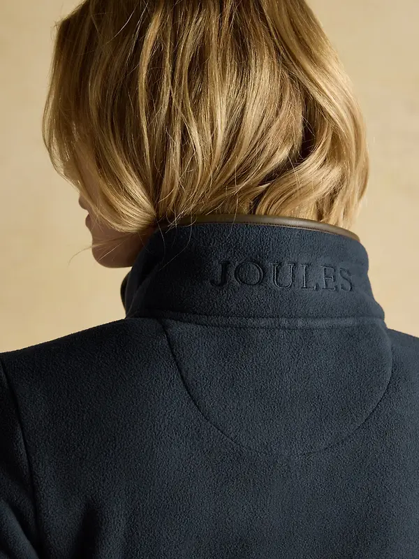 Joules Women's Heritage Longline Zip Up Polar Fleece - Navy Image 11