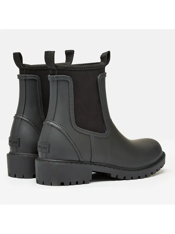 Joules Women's Oakfield Short Neoprene-Lined Wellies - Black Image 3