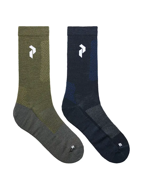 Peak Performance Hiking Socks 2-Pack - Terrain Tan/Blue Shadow Product Image