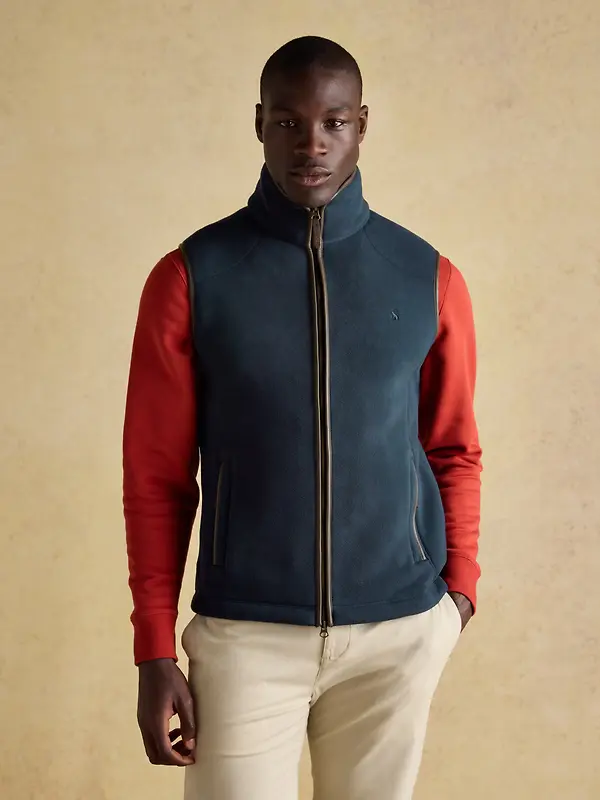 Joules Men's Heritage Fleece Gilet - Navy Image 2